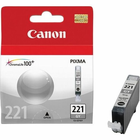 Canon Ink Dye Cartridge, 510 Page Yield, Gray CNMCLI221GY
